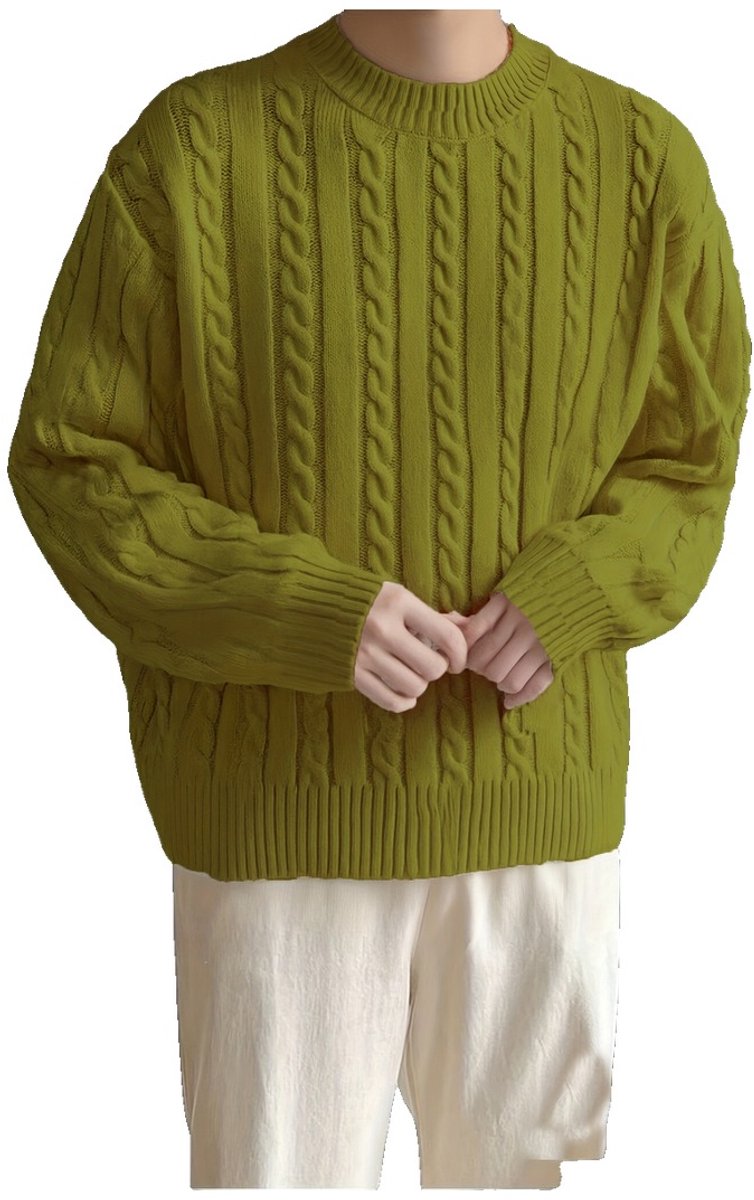 Currero Sweater Heren Sweaters Sweatshirt Hoodie Warme Trui Pullover Jumper Crewneck Vest Groente Grenate