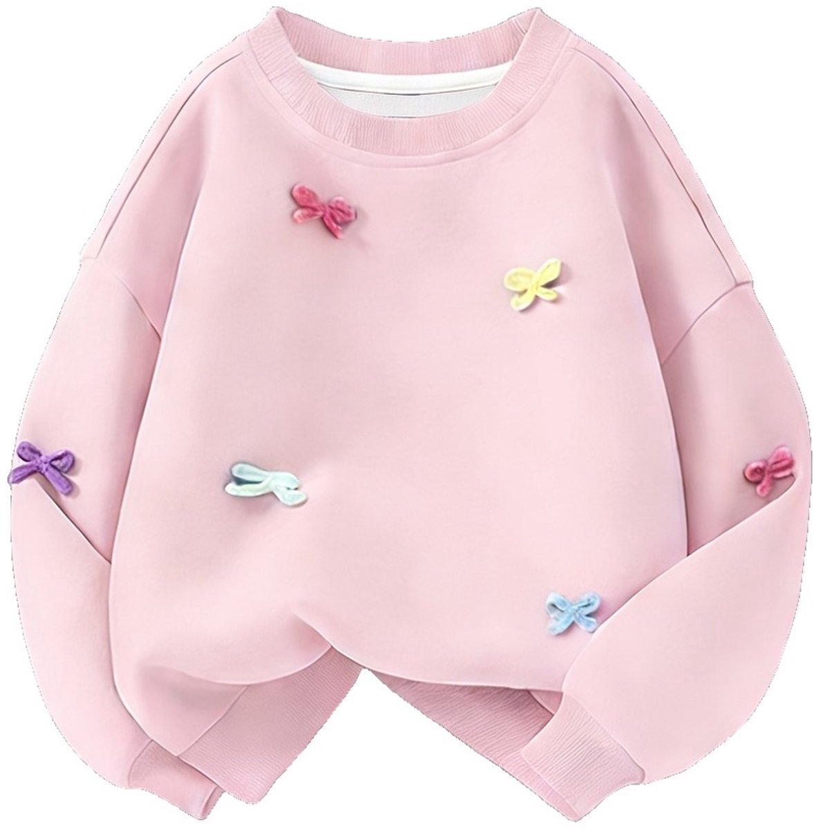 Currero Sweater Meisjes Sweaters Sweatshirt Hoodie Warme Trui Pullover Jumper Crewneck Vest 5-6 Jaar Roze