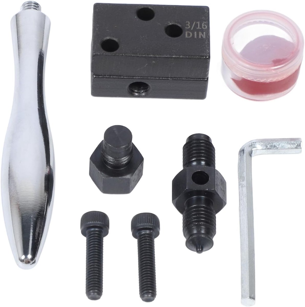 Remreparatie fakkelgereedschapsset 3/16 inch voor koperen en aluminium leidingen, handmatig felsgereedschap voor messing buizen, ISO DIN en SAE 45° fakkels