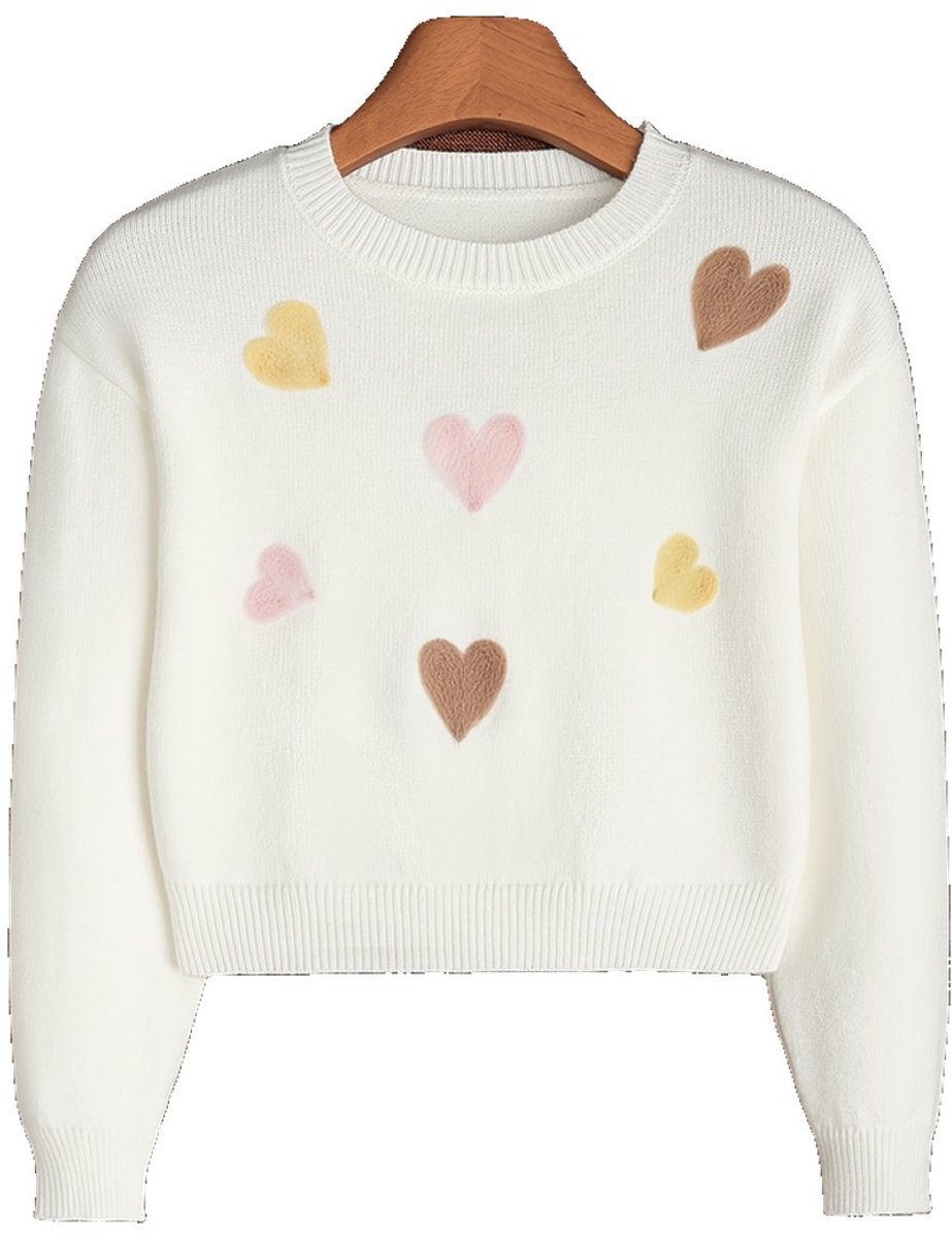 Currero Sweater Meisjes Sweaters Sweatshirt Hoodie Warme Trui Pullover Jumper Crewneck Vest 9 Jaar Wit