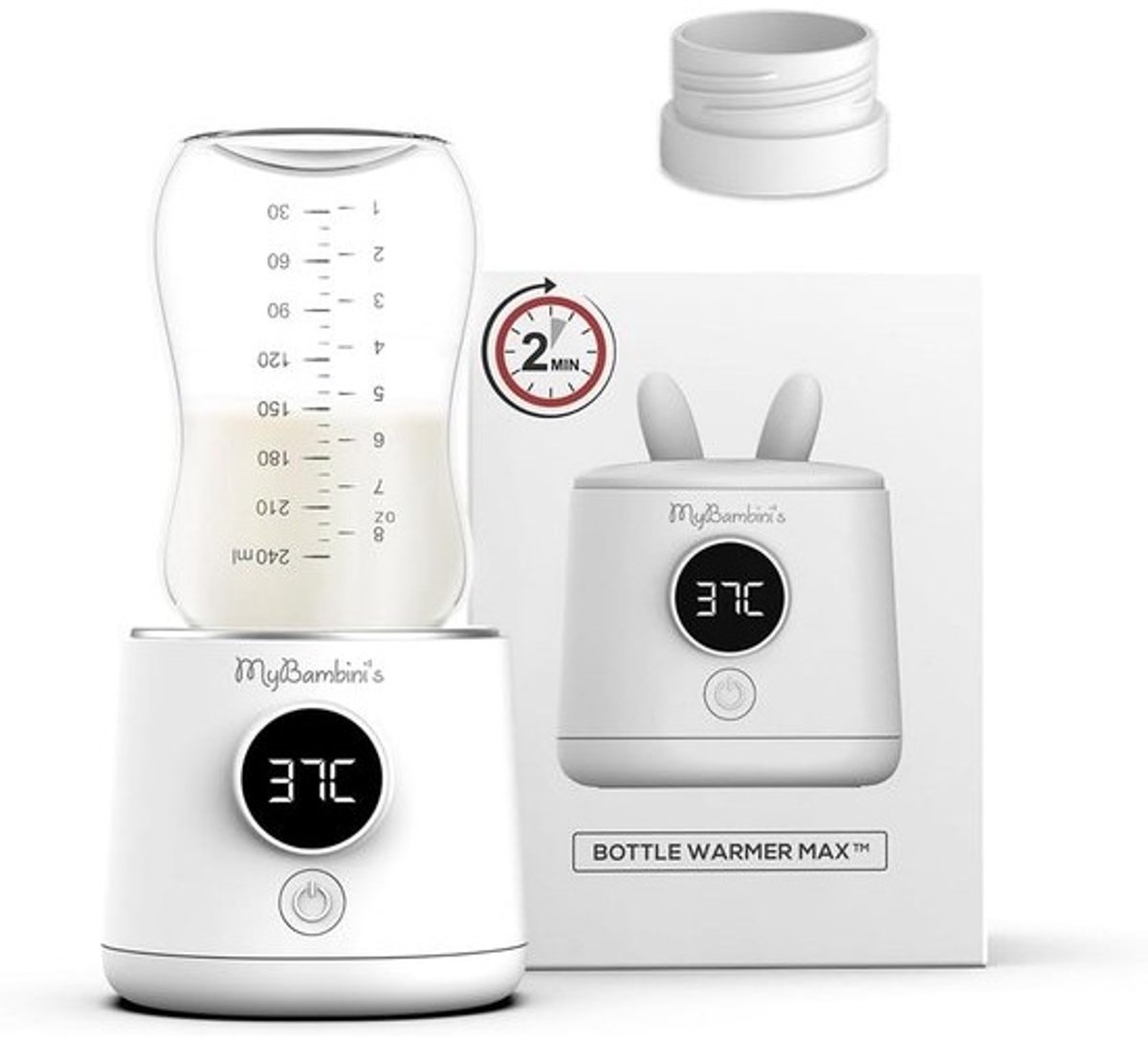 Draagbare Flessenwarmer voor Onderweg - Snelle USB-C Flessenwarmer voor Borstvoeding en Flesvoeding