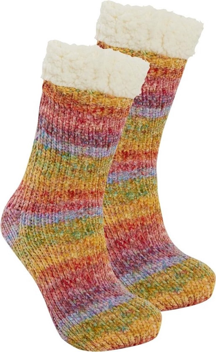 Warme Pantoffelsokken Dames Meisjes Tieners - Fleece Gevoerd Anti-slip Gebreid Cadeau