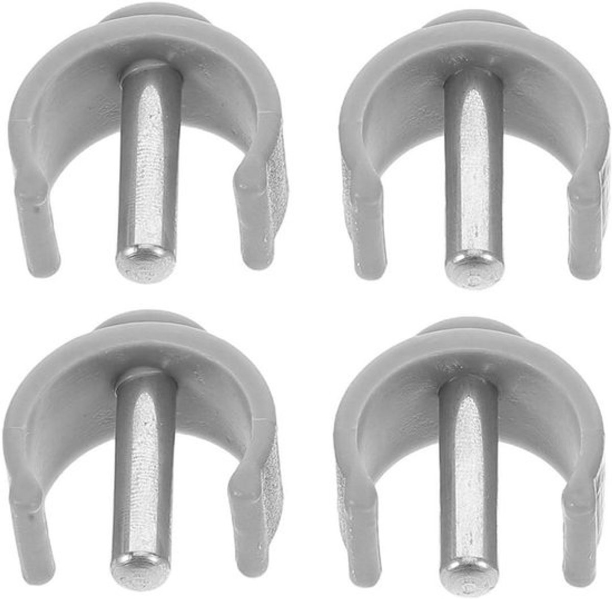 4 stuks krukaccessoires - C-vormige krukpenvergrendelingen - ABS/staal - grijze vervanging voor wandelstok en looprek