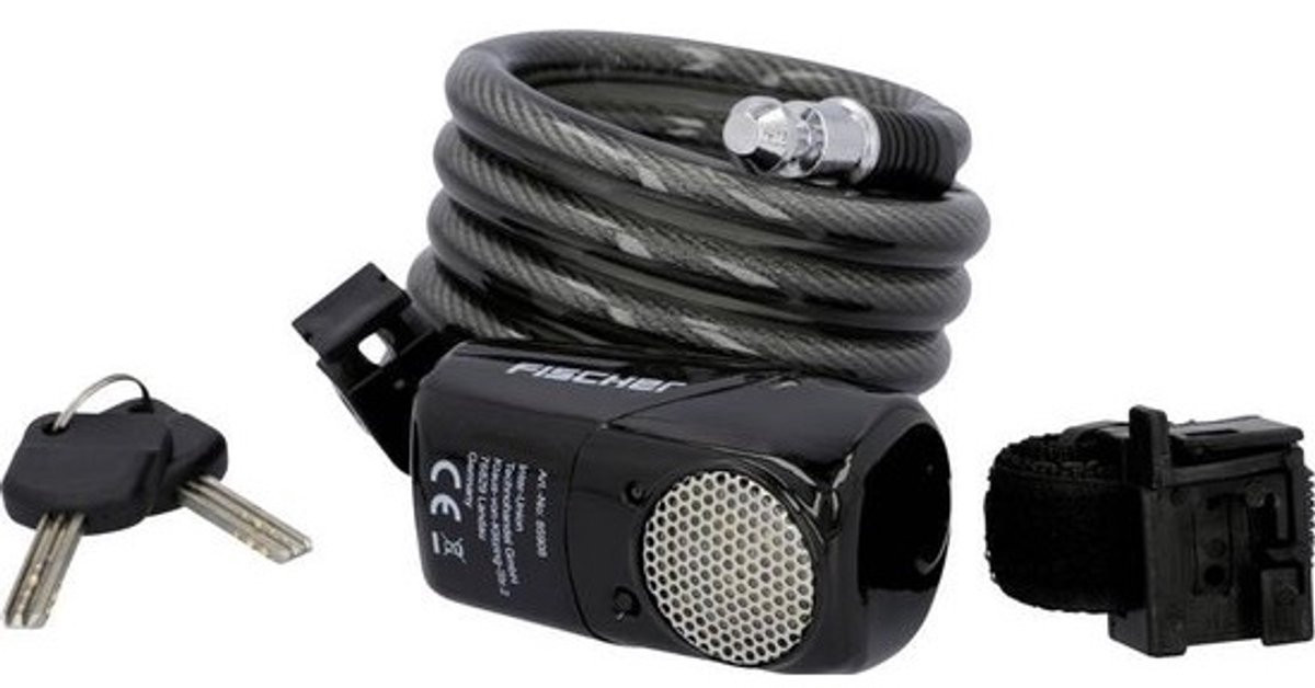 Spiraalslot Fiets met Alarm 120 cm - Hoge Beveiliging en 110dB Geluidsalarm