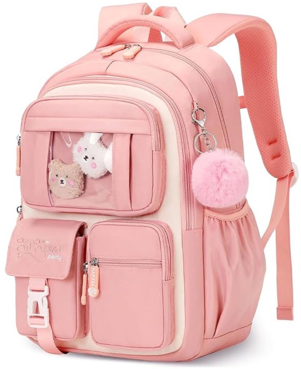 DailySupplies® Boekentas Meisjes Lagere School - Schooltas Eersteleerjaar Groot - Roze