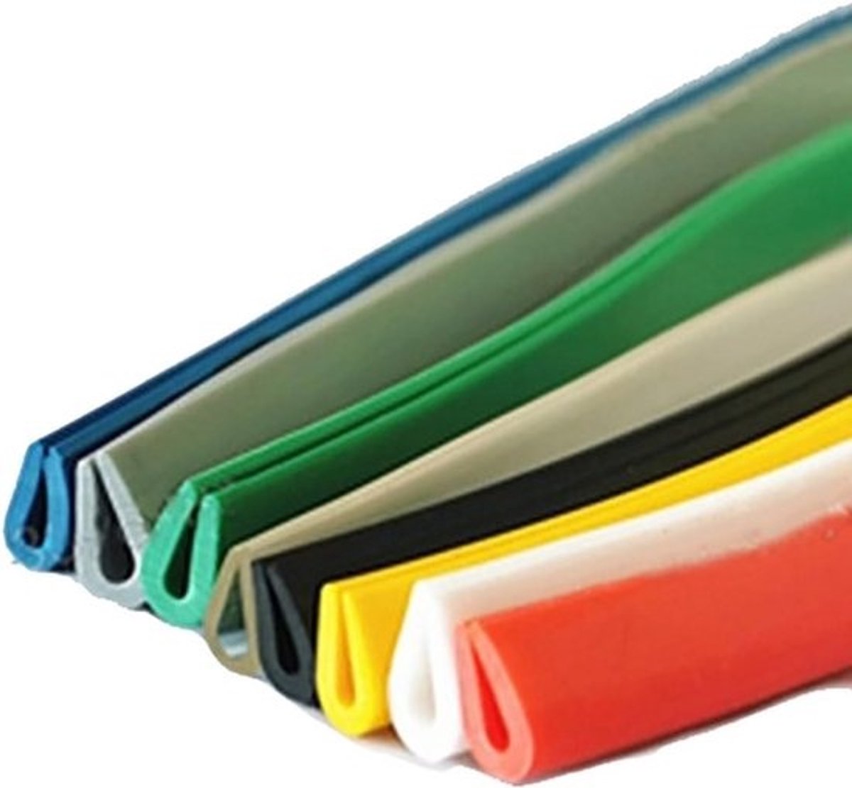 Zwarte Rubberen U-Profiel Randafwerking voor Glas, Metaal en Hout (7x4mm)