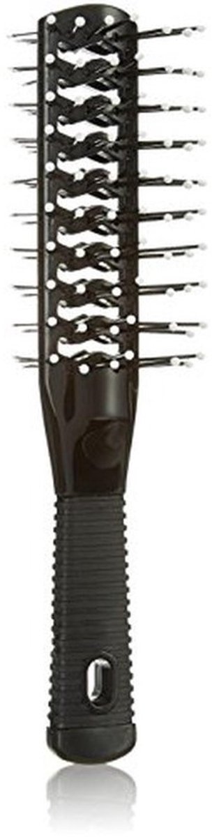 Professionele Dubbele Tunnelborstel - Zwart - Perfect voor Haarstyling