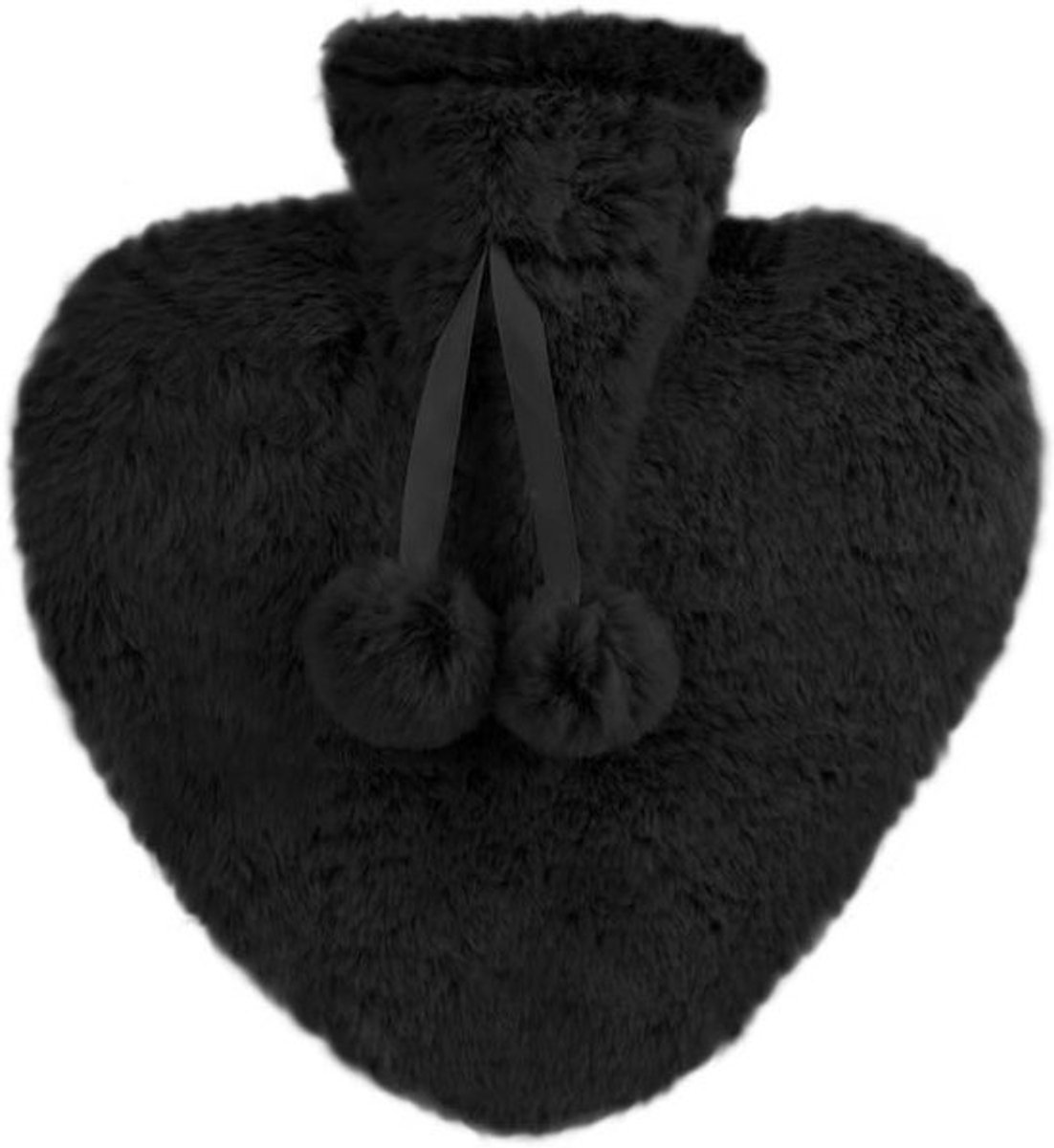 Hartvormige Warmwaterkruik met Zachte Fleece Hoes voor Pijnverlichting