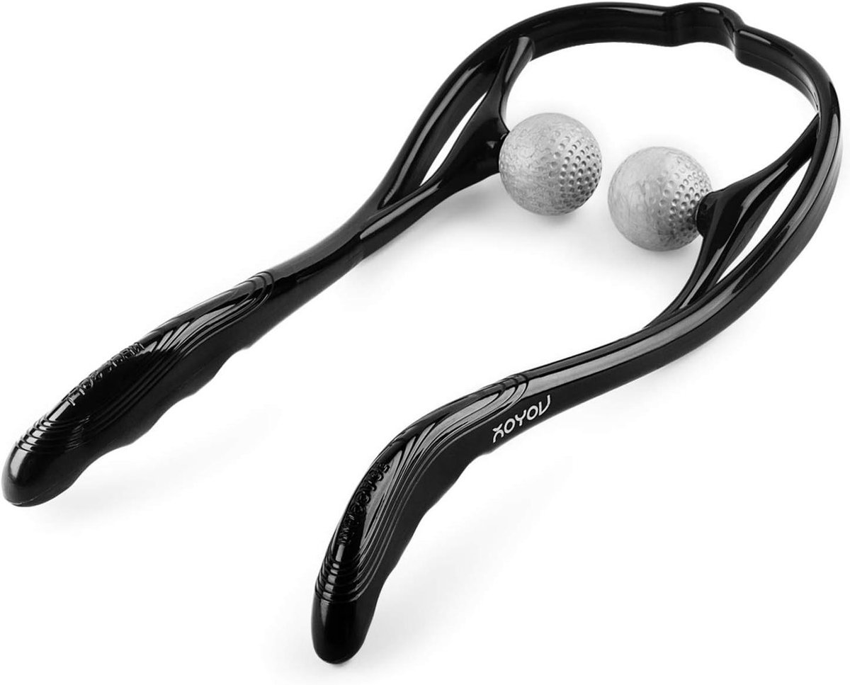 Hand Massager - Nek Rug - Spierpijn Verlichten - Dubbele Triggerpoints - 35 x 18 cm - Zwart