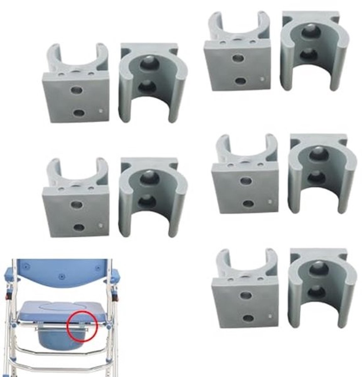 Verhoogde Toiletbril Kussen – 10-Pack Verstelbare Toilet Seat Pad met Handgrepen voor Senioren