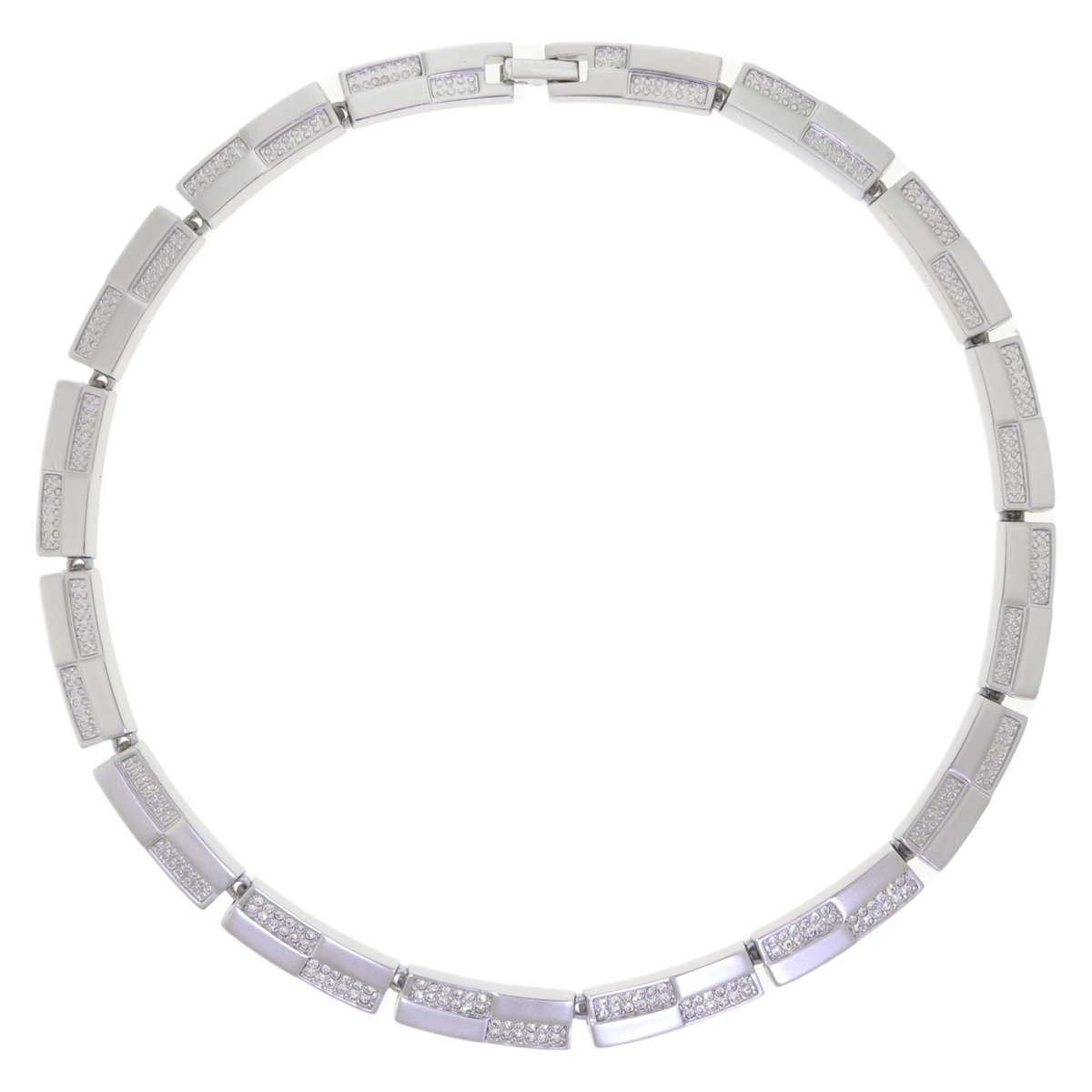 Schakelketting dames zilverkleurig – cadeau vrouw – nikkelvrij – Oostenrijks kristal – geschenkverpakking