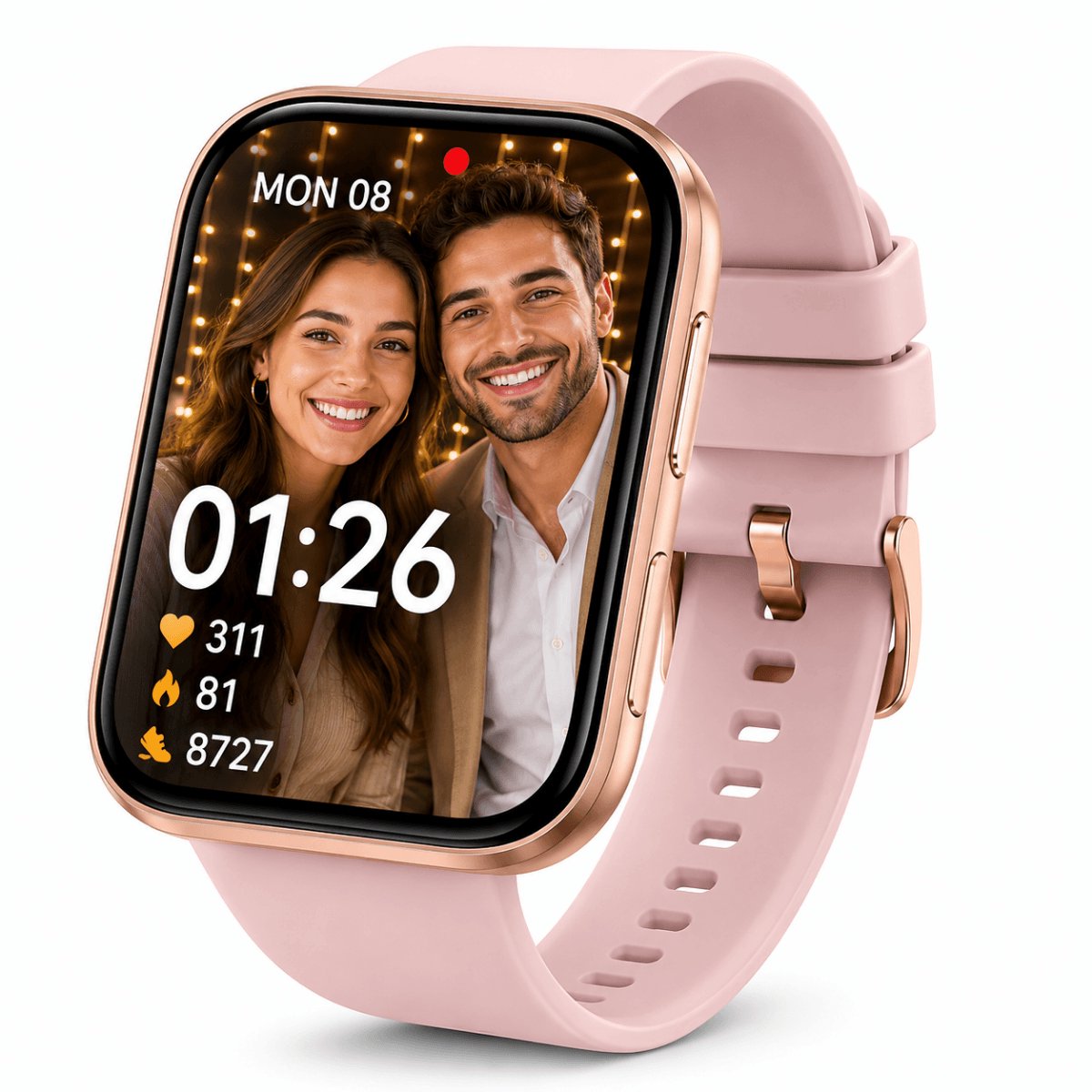 Smartwatch Dames – 1.85" AMOLED – Bluetooth Bellen – 350mAh Batterij – Hartslag, SpO₂ & Slaapmonitor – 100+ Sportmodi – 3ATM Waterdicht – Android & iPhone
