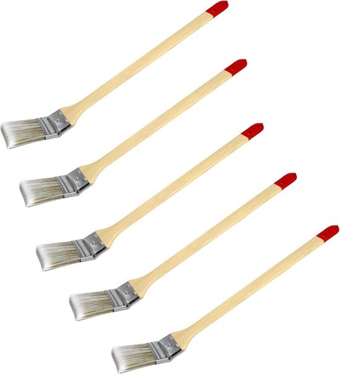 5 Radiatorborstels 50 mm - Hoekborstel en Verfkwasten Set