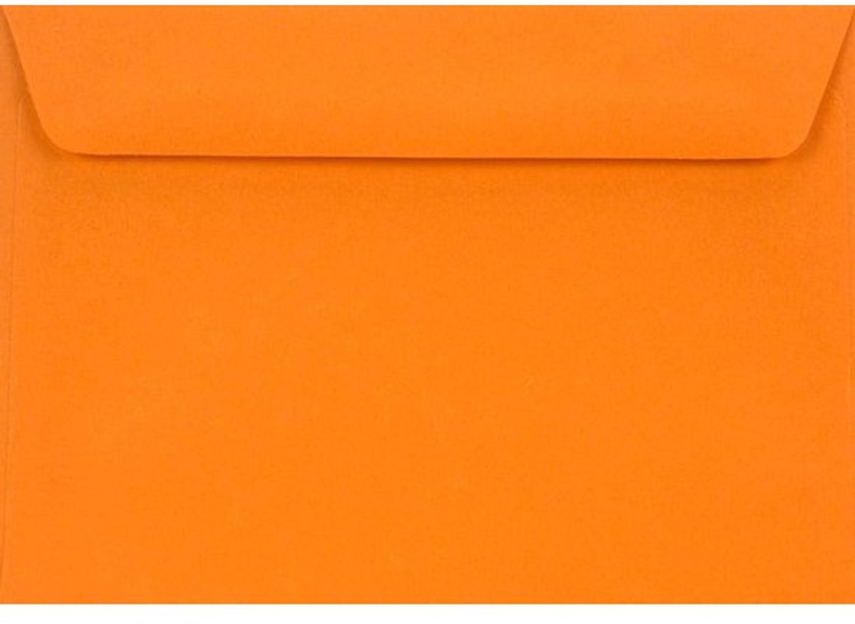 Oranje Enveloppen C6 - Wenskaart Enveloppen - Uitnodigingen Versturen - Glad Italiaans Papier - 114x162mm 500 stuks - Oranje