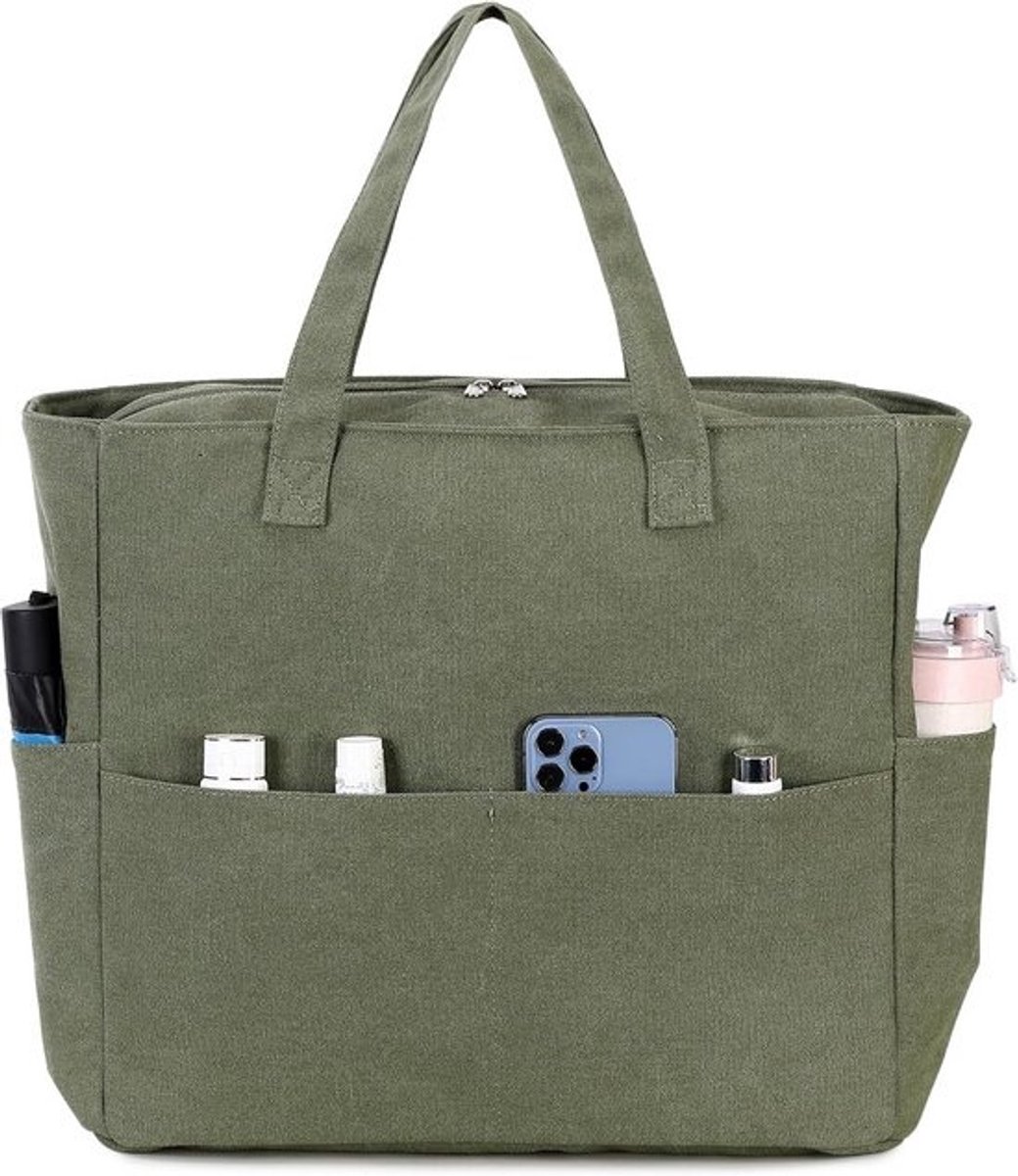 Grote Waterdichte Strandtas met Rits - Strandtas Dames XL Shopper voor Strand, Zwembad en Reizen