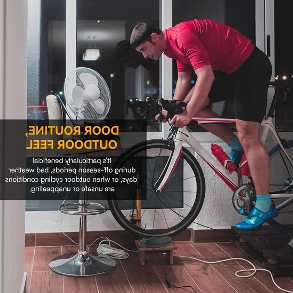 Indoor Fietstrainer Steun voor Voorwiel - Stabiele en Veilig Fietservaring