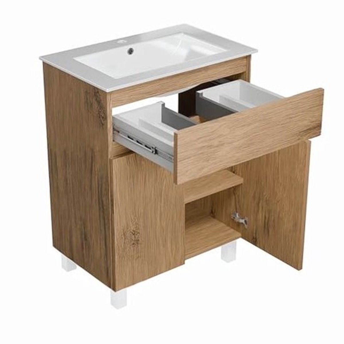 Wastafel met Onderkast 60 cm - Modern en Stijlvol voor Badkamer