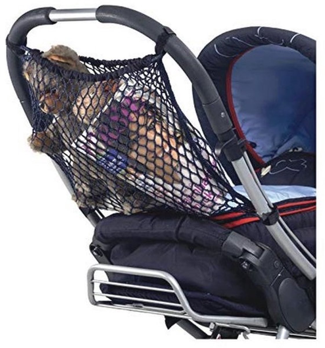 Boodschappennet voor kinderwagen - zwart