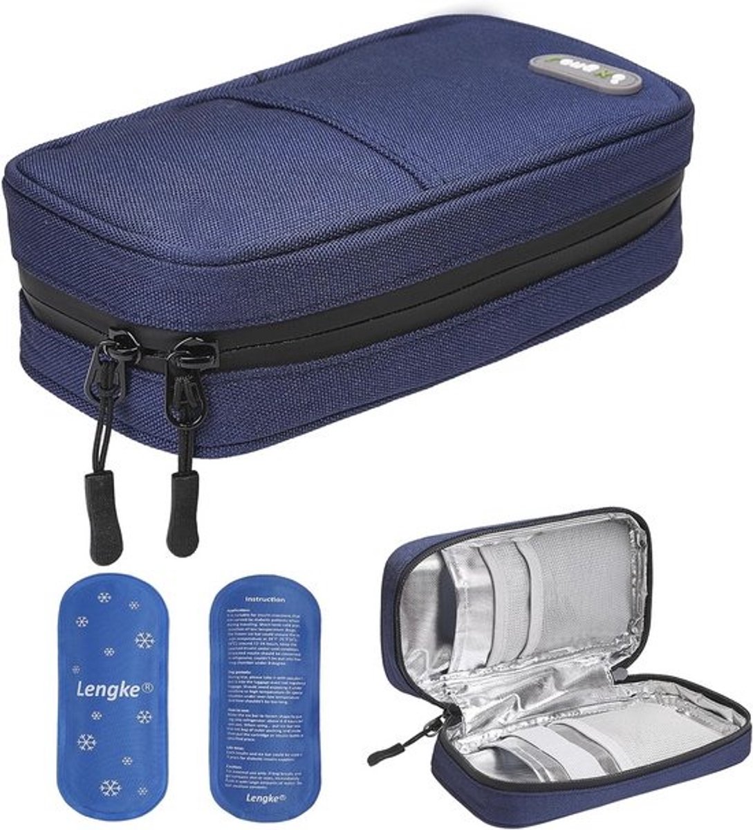 Waterdichte Insuline Koeltas - Lichte en Sterke Isolatie, Compact Blauw