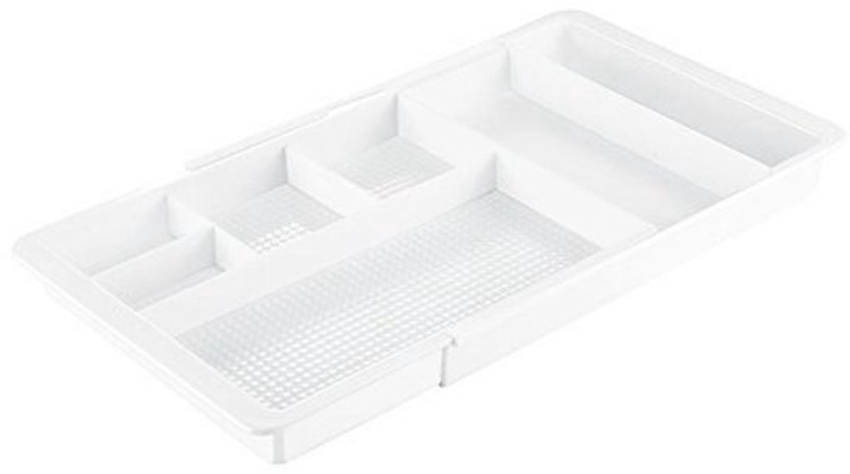 Cosmetica-organizer met uittrekbare schuifladen van kunststof - Wit