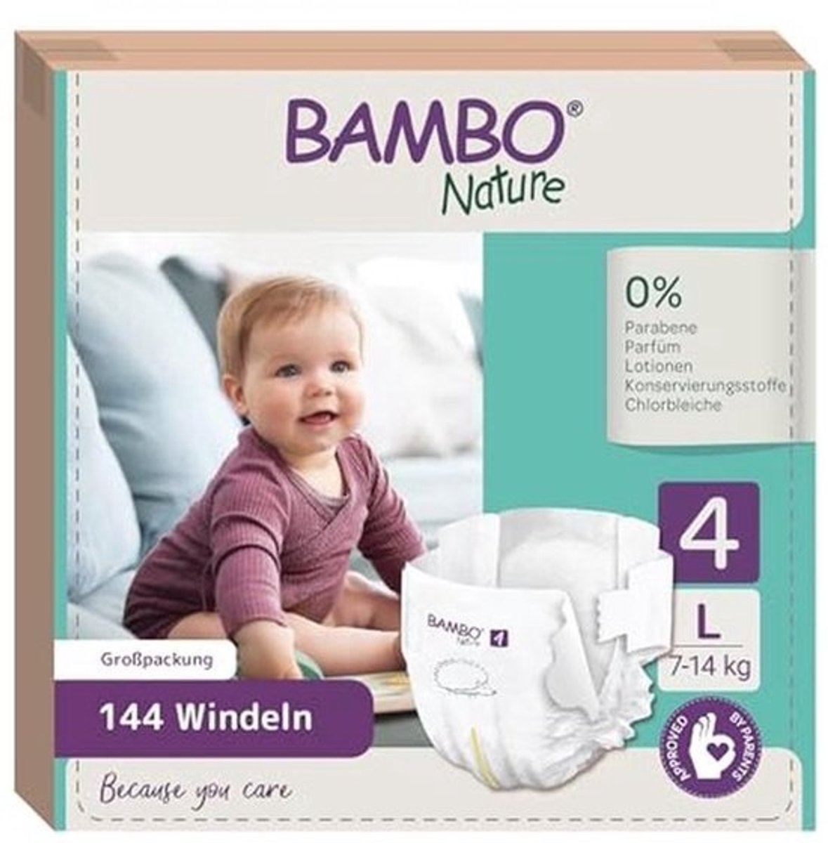 Premium Eco Luiers Maat 4 voor Baby's (7-14 lbs) - 6 x 24 Stuks