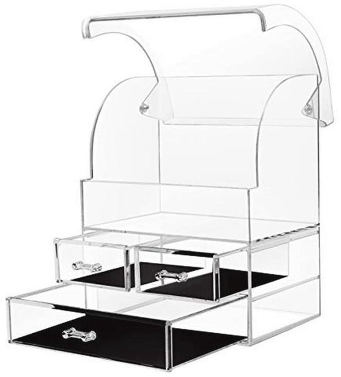 Cosmetische make-up organizer met deksel en grote capaciteit