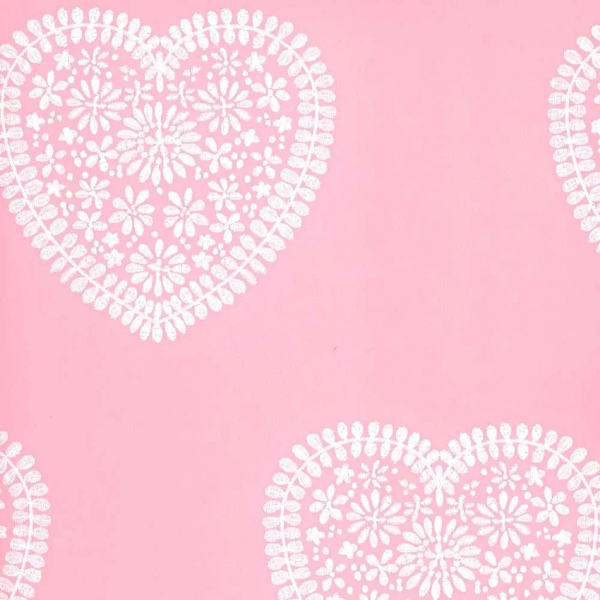 Harlequin % Dörflinger und Nicko# Harlequin all about me behang roze hartjes wit