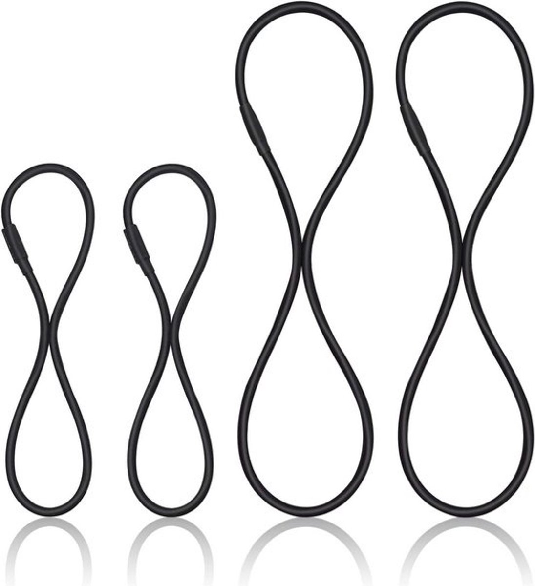 Universele Zwarte Elastische Bands voor Microfoon Shock Mount - Set van 4