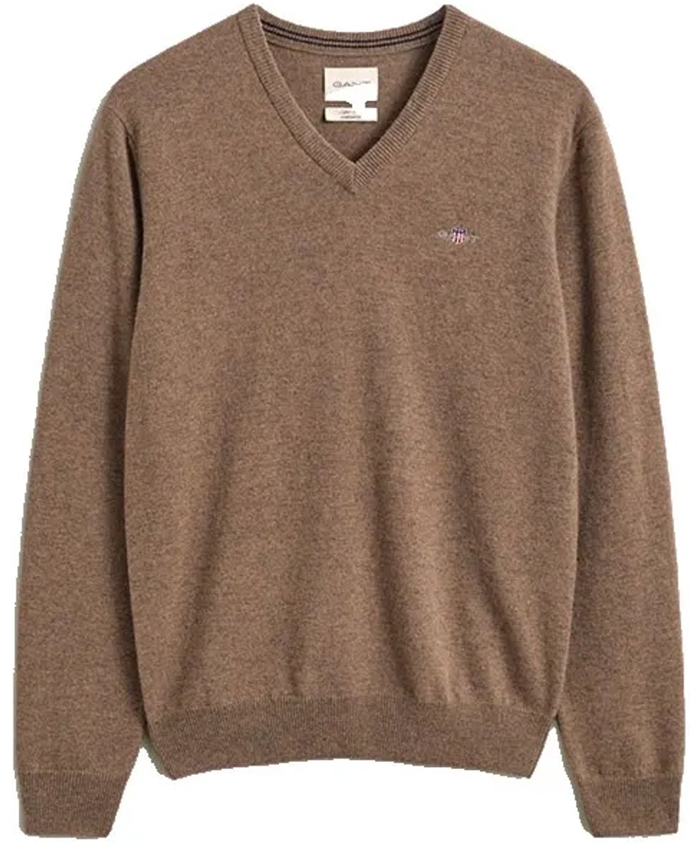 Gant 87312 Trui Met V-hals Bruin 2XL Man