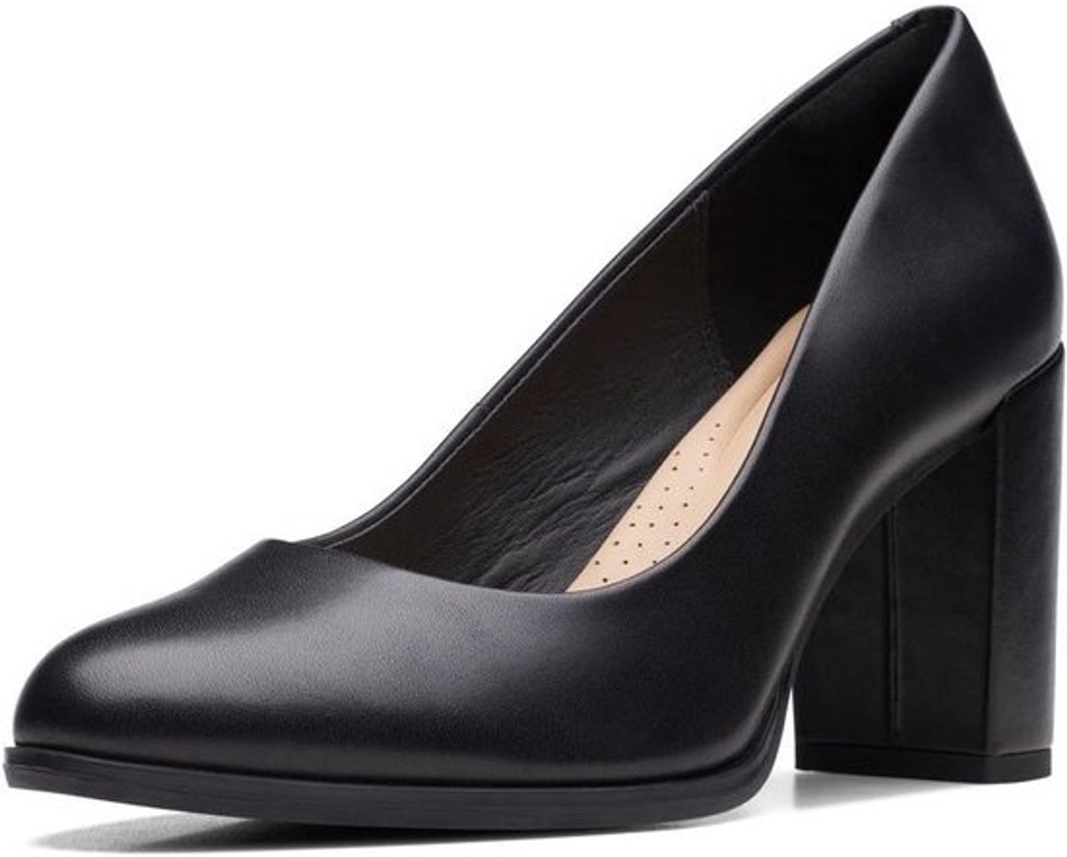 Dames Pumps met Blokhakken van Leer voor Kantoor en Nettere Sets
