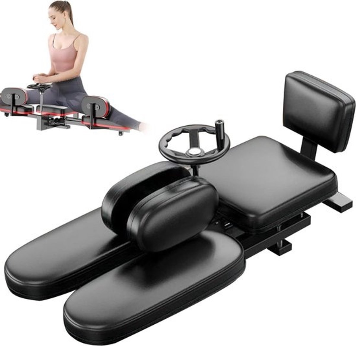 Been Stretch Machine - Fitness Apparaat - Flexibiliteit Vergroten - 0-210 Graden Hoek - 158x18x42cm - Zwart