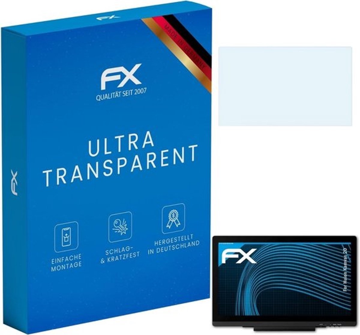2x Ultra Helder Schermbeschermer voor Huion Kamvas 20 - Krasbestendige Displayfolie