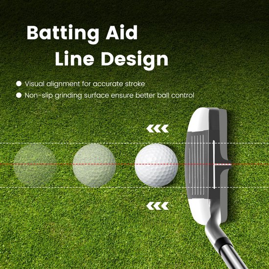 SureDeal® - Golf - Golfclub - Roestvrijstalen Kop - Antislip Handgreep - Rechtshandigen Pitching Wedge - Dames - Heren - Zilver van suredeal — afbeelding 4