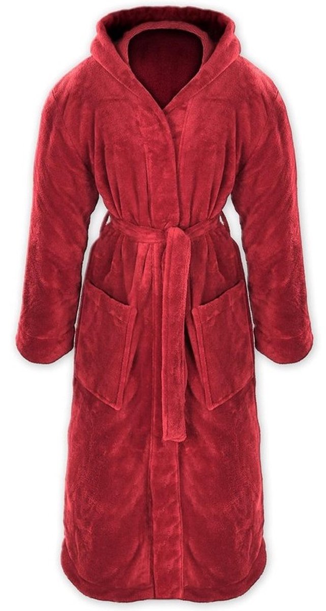 Unisex Badjas van Flanel Fleece met Capuchon - Zacht, Warm & Sneldrogend