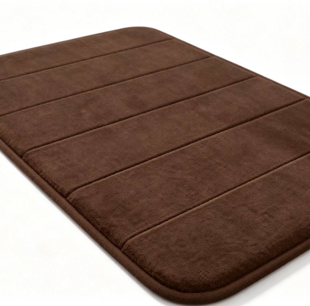 1 stuk - Badkamermat - Koraalvlies - Effen kleur, absorberend en antislip - Toiletvoetmat - 40*60 cm - Koffiebruin