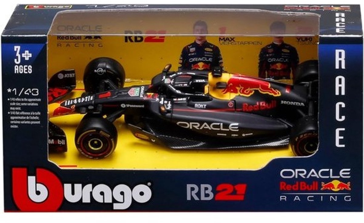 F1 Raceauto Schaalmodel 1:43 RB21 Racing Replica Verstappen