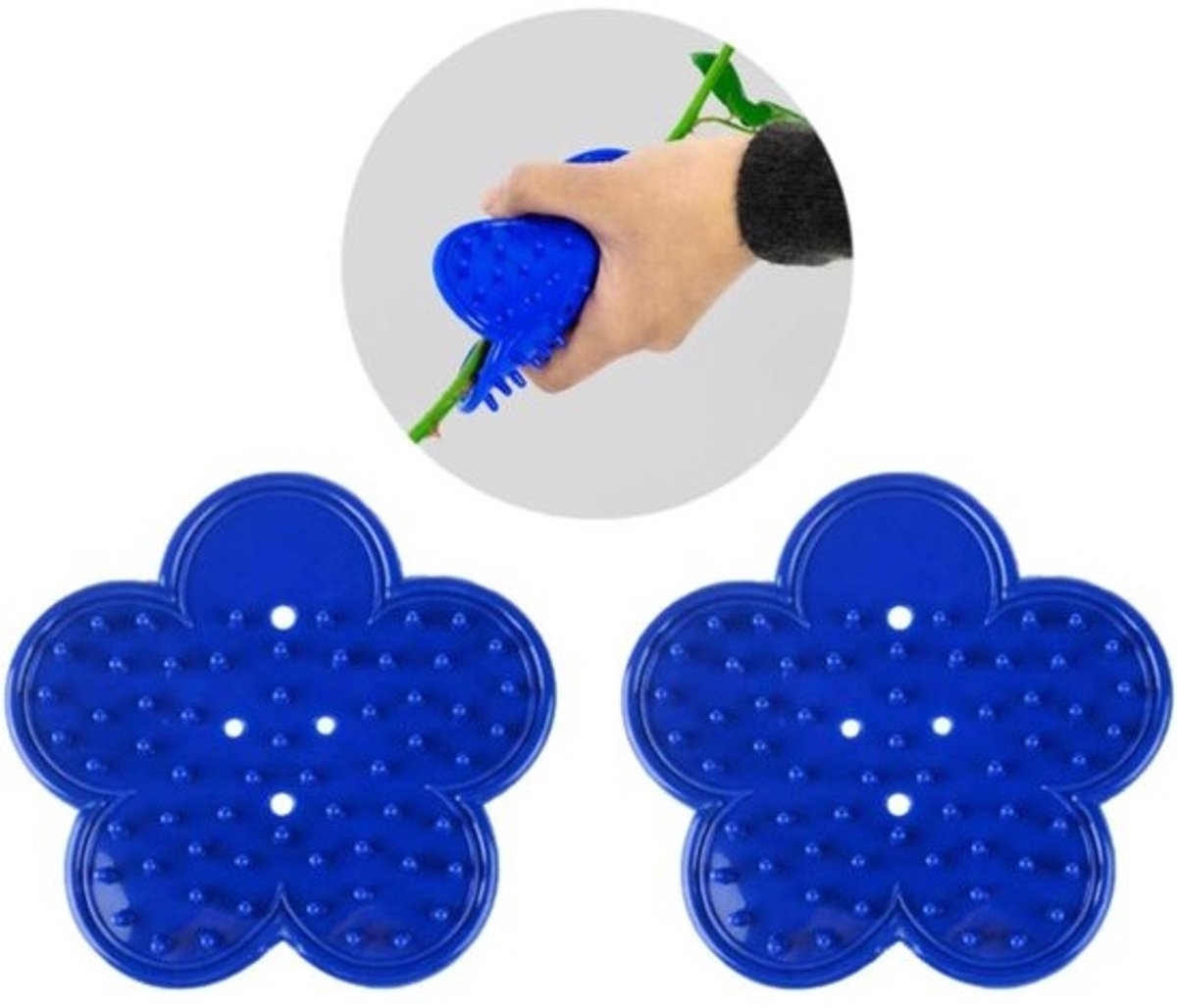 Rozenstripper Set - Doornverwijderaar Tuin - Rozen Stengels Schoonmaken - Zacht Plastic Ontwerp - 12 cm - Blauw