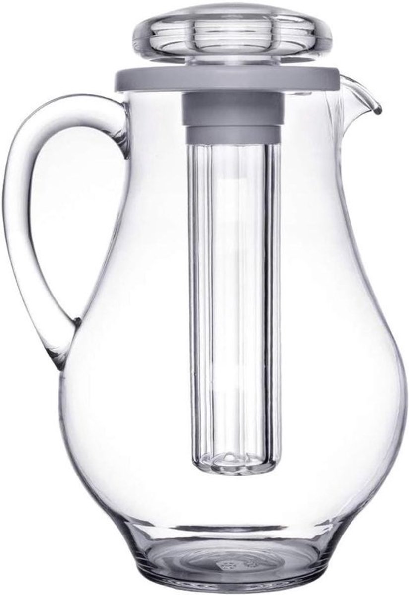 Kruik met Ijskern - Drankdispenser IJskaraf - Dranken Koelen - Verwijderbare IJskern - 3 Liter - Multicolor