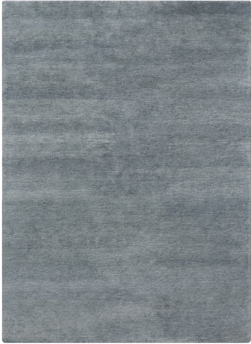 Lino Heritage Blue Denim Vloerkleed 200x250cm - Handgeknoopt Tapijt van 100% Handgesponnen Wol - 15mm dik – 4,5 kg/m² - 57.800 knopen/m² - Hoogwaardig Vloerkleed voor Woonkamer, Slaapkamer, Hal of Eetkamer
