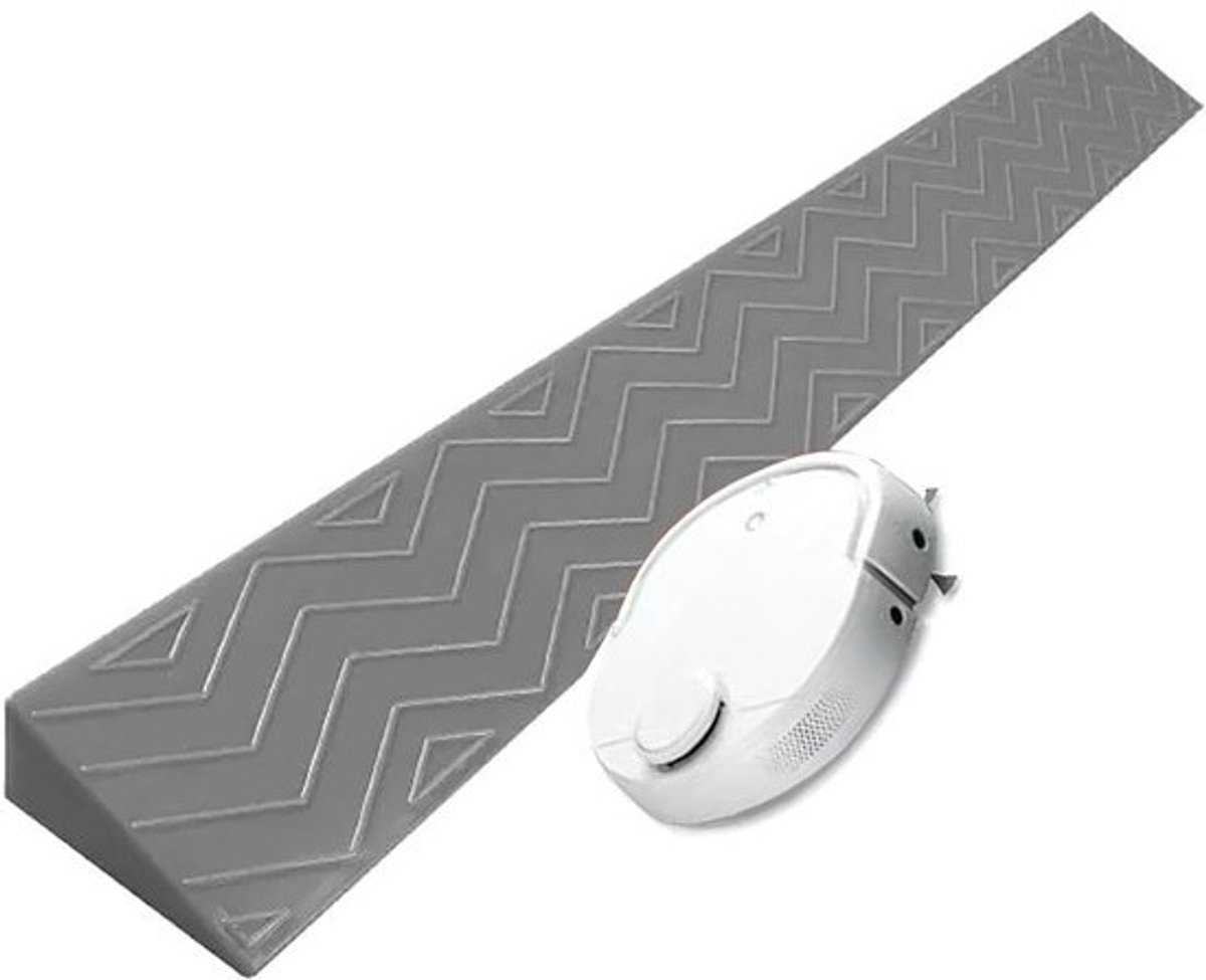 Drempelhelling - Oprijplaat - Hindernissen Overbruggen - Antislip Oppervlak - 100cm Lengte - Grijs