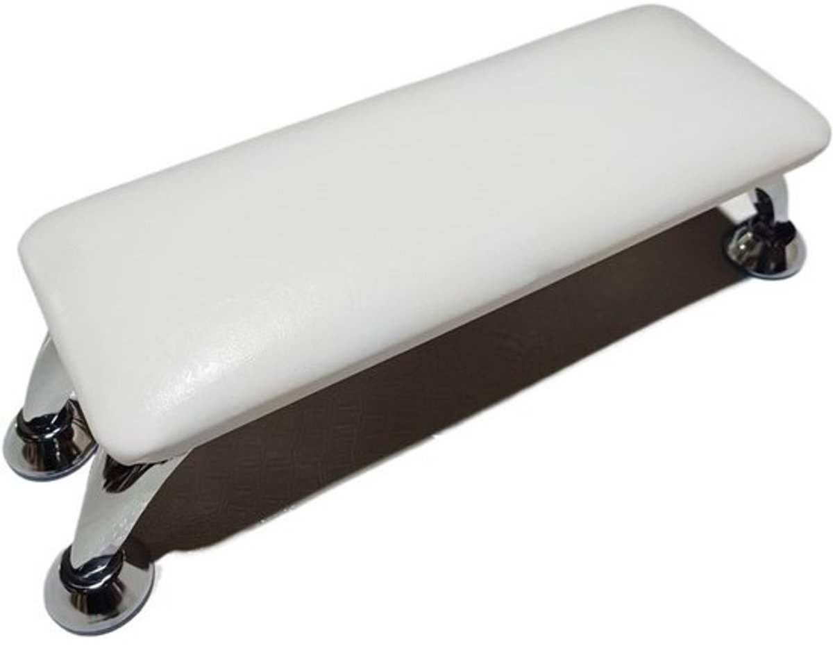 Nagelstylist Armsteun - Manicure Kussen - Comfortabel Werken - Ergonomisch Ontwerp - Wit Zilver