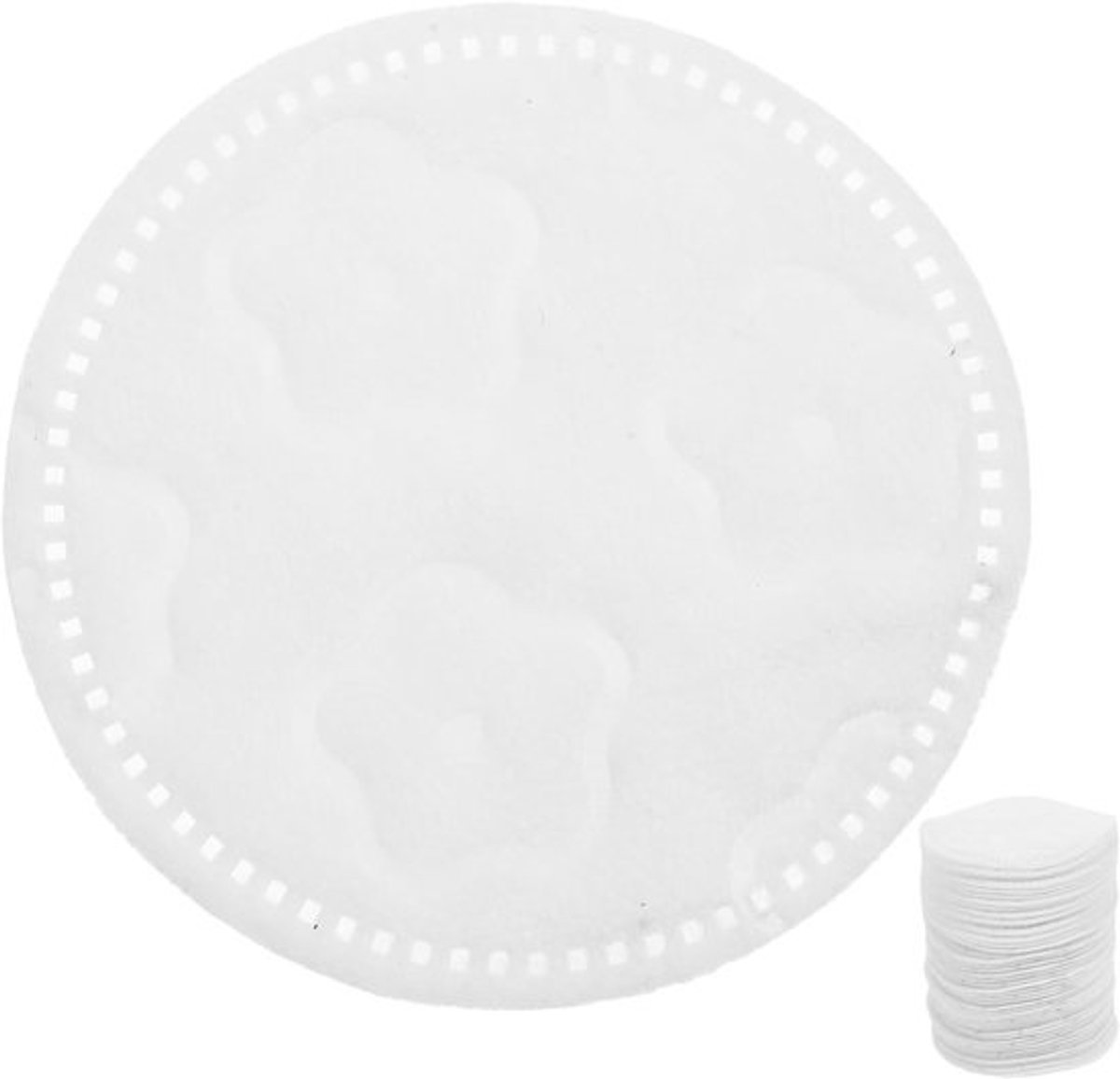 Katoenen Make-up Pads - Gezichtsreinigingspads Wattenschijfjes - Make-up Verwijderen - Zacht en Elastisch - 100 stuks - Wit