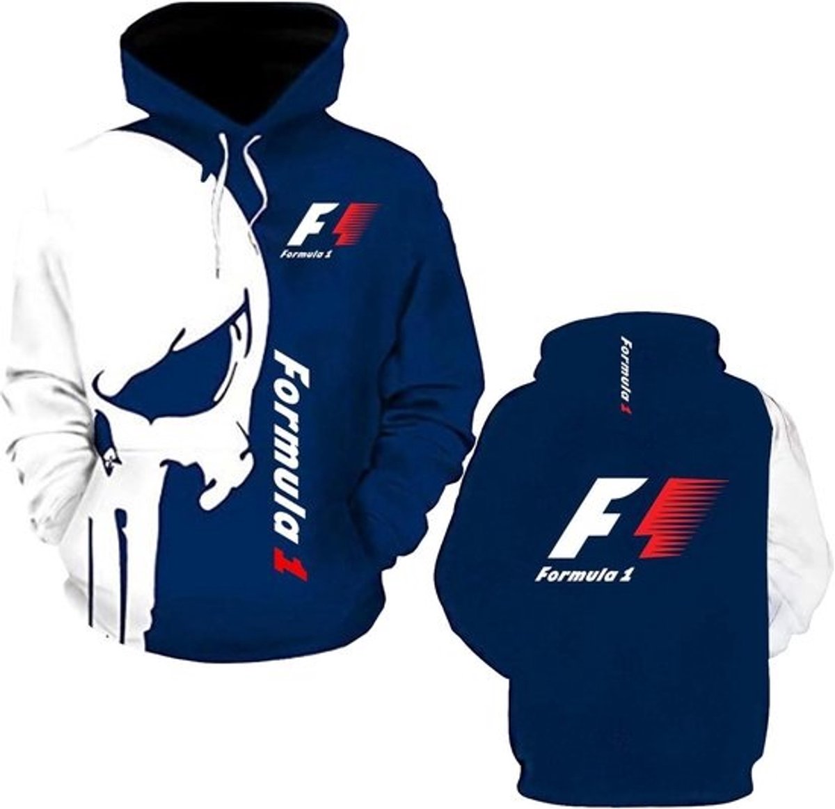 Heren Hoodie - Sportkleding - Vrije Tijd - 3D Print - 40x25x15 cm - Multicolor