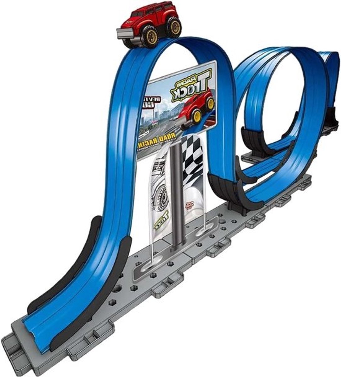 Flexibele Racebaan - Magneet Speelgoed - Kinderen Spelen - Magnetisch Systeem - 43x36x7cm