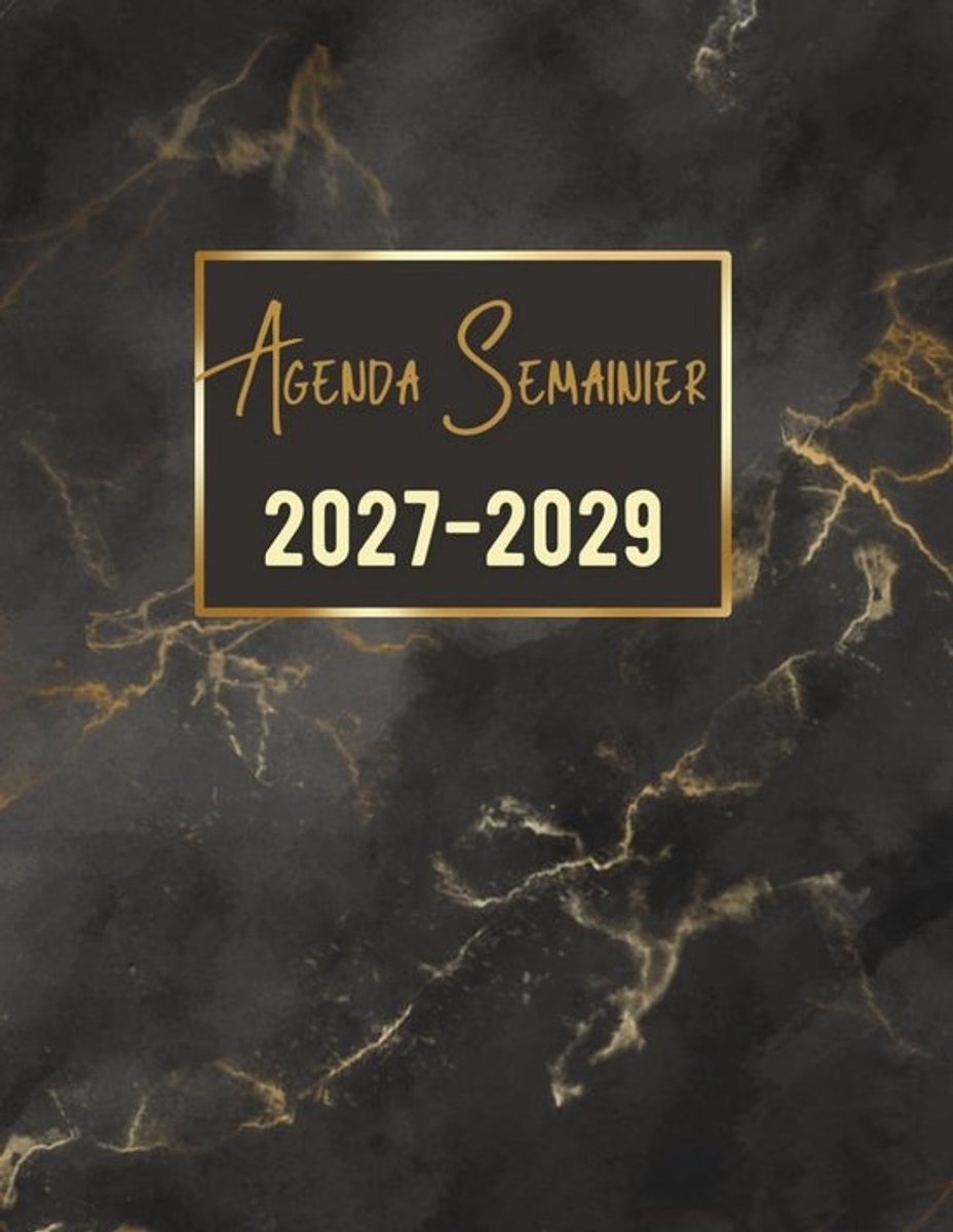 Agenda Semainier - Planner Organizer - Planning Afspraken - Drie Jaar Overzicht - Formaat A4 - Zwart Doré