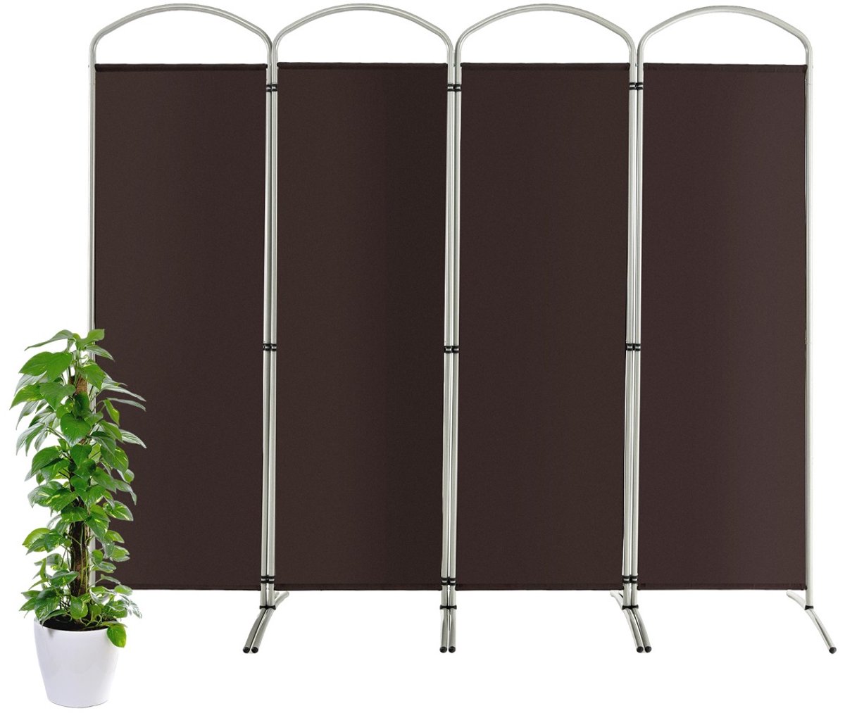 SureDeal® - Kamerscherm - Ruimteverdeler Scheidingswand Scherm - Afneembaar Inkijkbescherming Stof - Gebroken Wit - Zwart - Bruin - Koffiebruin