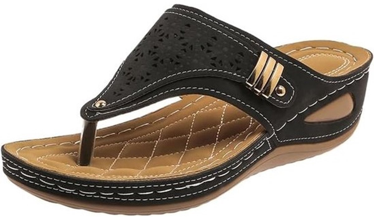 Orthopedische Sandalen - Wig Slippers - Comfortabel Zomer - Voetboog Ondersteuning - 4cm Hakhoogte
