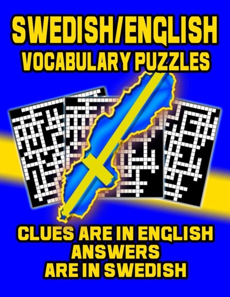 Woordpuzzels Zweeds Engels - Taalspelletjes Leren - Vocabulaire Oefenen - Groot Lettertype - 8.5 x 11 Inch