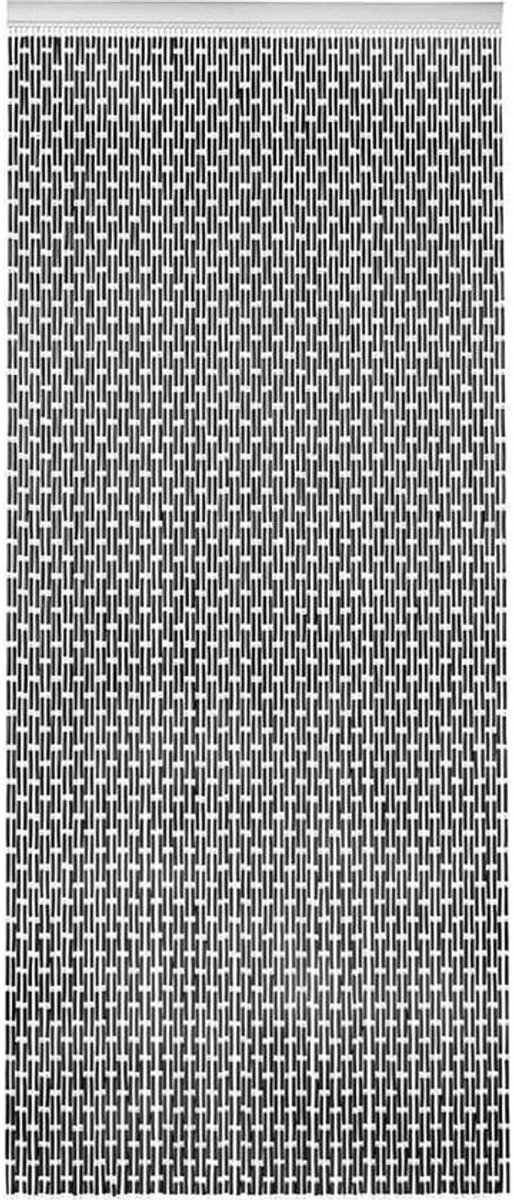 Deur Gordijn - Insecten Wering - Buiten Ruimte - Plastic Kokers - 90x210 cm - Ecru