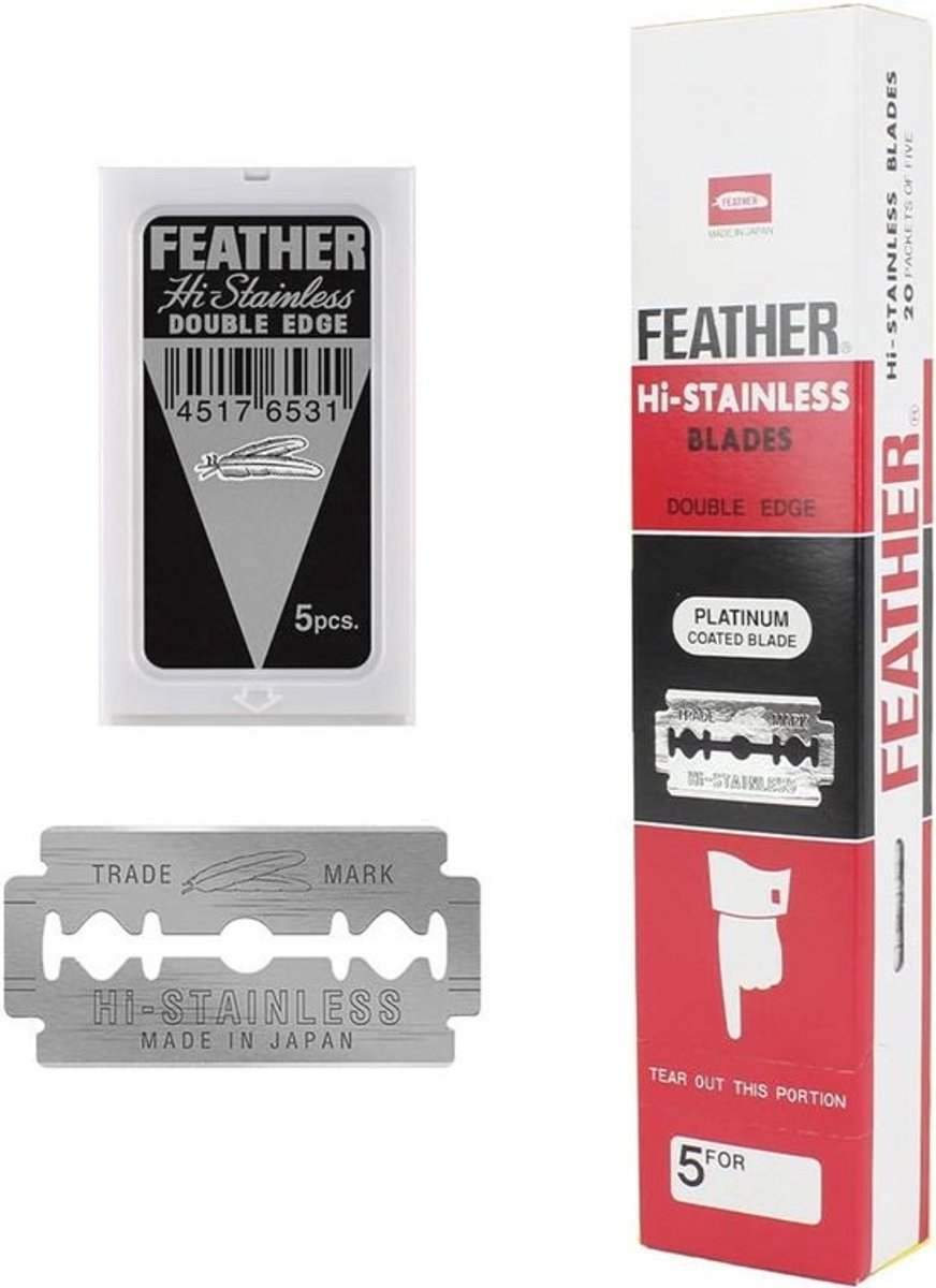 100 functies Platinum Double Edge Scheermesjes – 5 Stuks voor een Zorgeloze Scheerbeurt